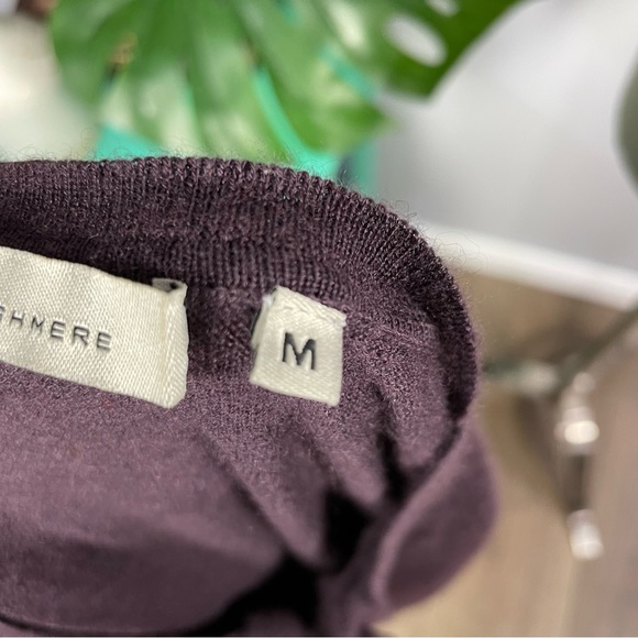 BLACK GOAT cashmere silk purple career luxury sweater Sz M - Picture 12 of 14